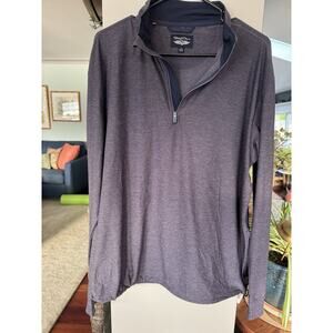 Straight Down 1/4 zip Pullover Mens lg golf heather gray